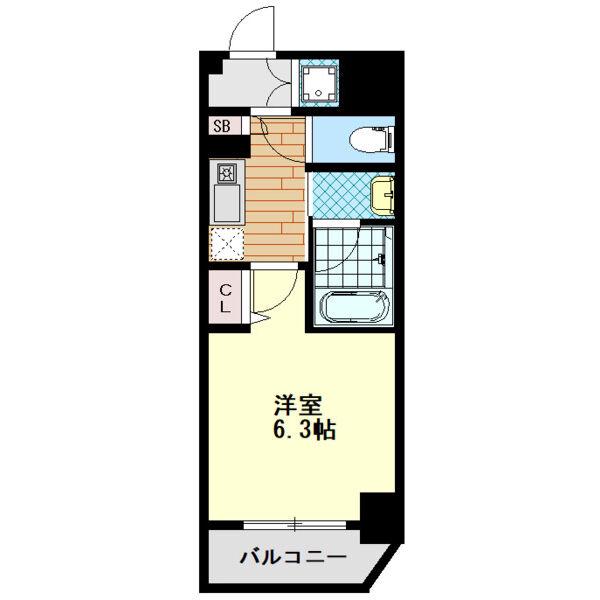 ネクストステージ本町(1K/4階)の間取り写真