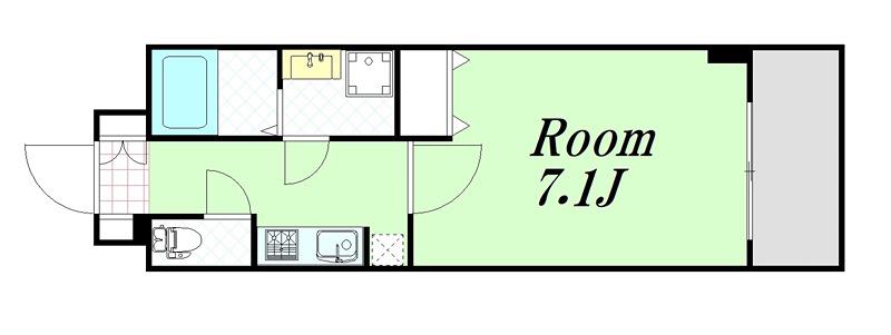 S-RESIDENCE HOMMACHIMARKS(1K/5階)の間取り写真