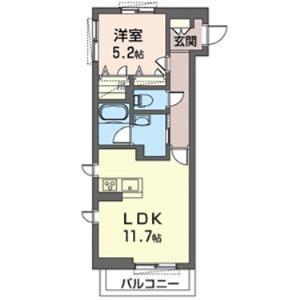 グレースコート(1LDK/2階)の間取り写真
