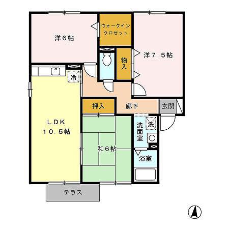フロイデ(3LDK/2階)の間取り写真