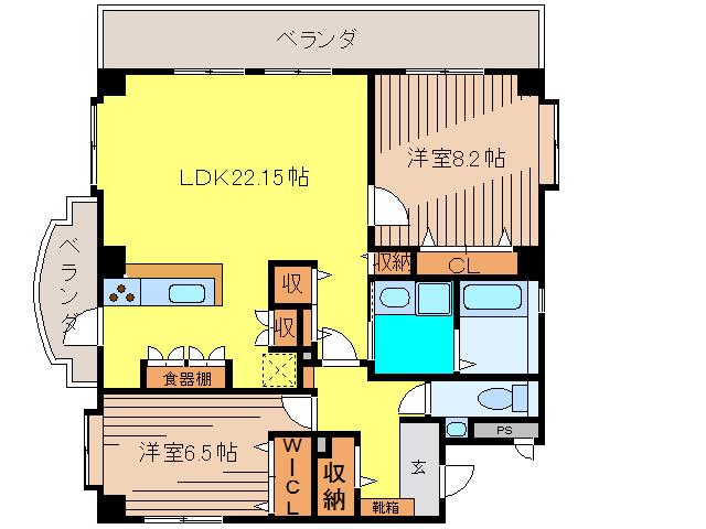 エストレージャ(2LDK/1階)の間取り写真