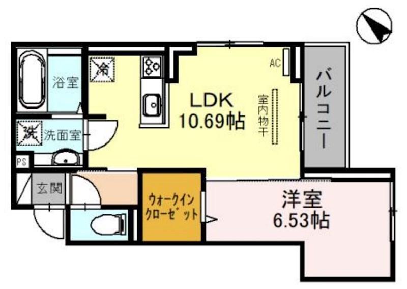 ボナールゲート(1LDK/2階)の間取り写真