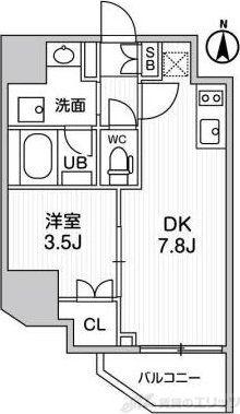 ALTERNA亀戸III(1DK/2階)の間取り写真