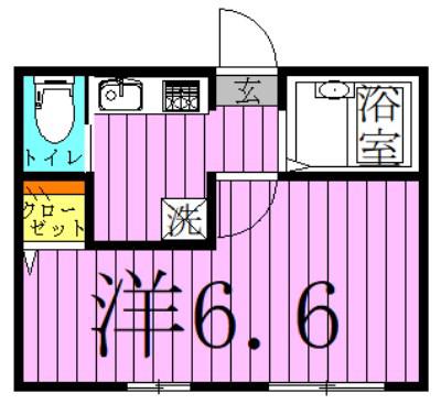 AMBITION一ツ家 アンビションヒトツヤ(1K/1階)の間取り写真