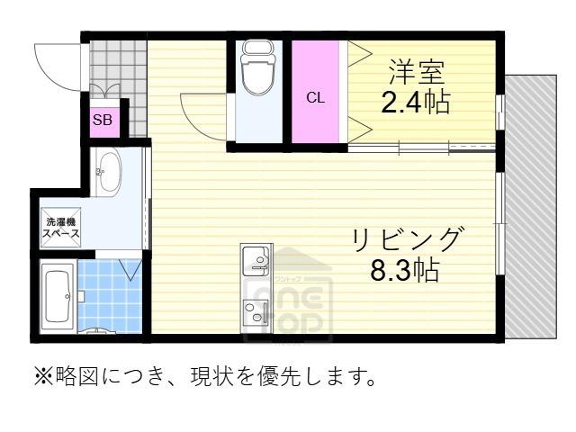 リアコート関大前Ⅱ(1LDK/1階)の間取り写真