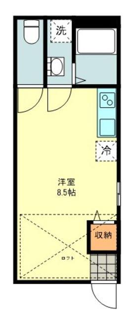 MAISON DE CIEL(ワンルーム/2階)の間取り写真