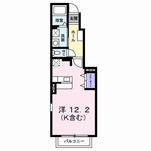 SONEAPARTMENTC(ワンルーム/1階)の間取り写真