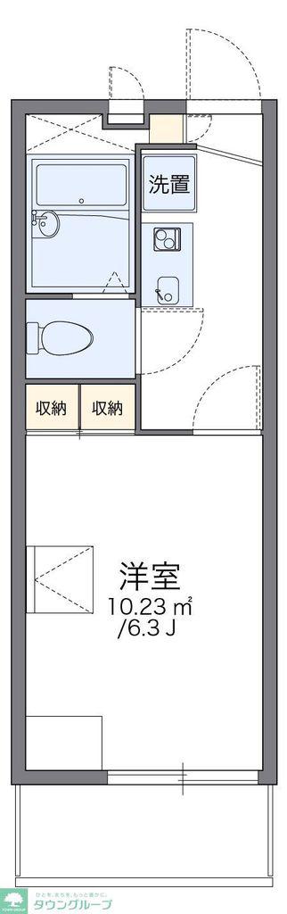 レオパレス仲宿(1K/1階)の間取り写真
