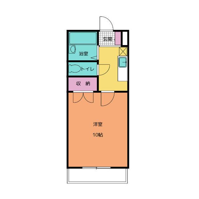 めぞん志茂I(1K/1階)の間取り写真