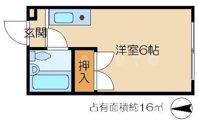 コーポ町柳(1K/3階)の間取り写真