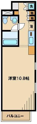 グレースコート府中(1K/3階)の間取り写真