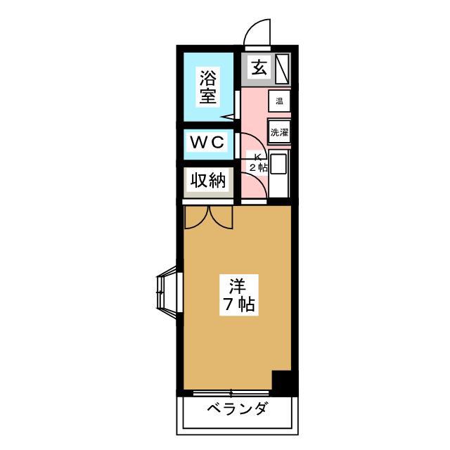 ドリームパレス北長野(1K/4階)の間取り写真