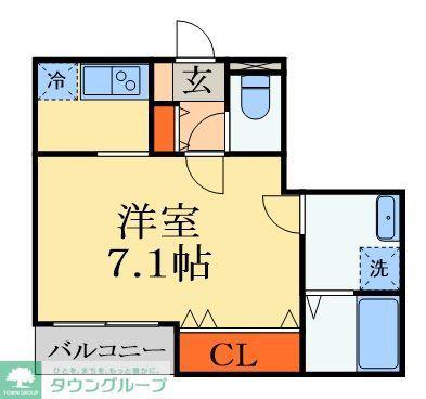 蘇我宮崎アパート(1K/2階)の間取り写真