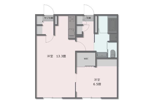 コンフォート野地II(1LDK/1階)の間取り写真