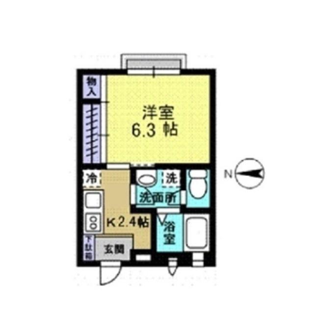 チェールアルコ(1K/1階)の間取り写真