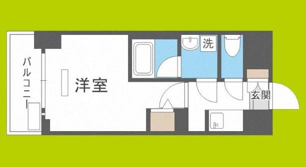 リーガル京町堀II(1K/9階)の間取り写真