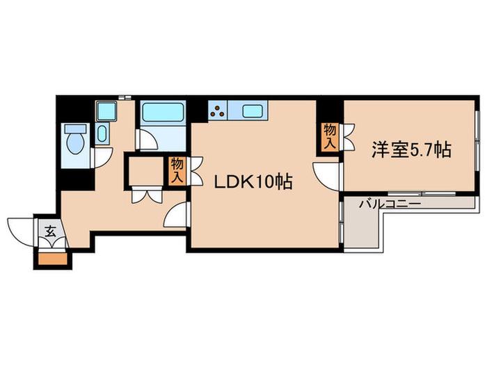 ライオンズマンション丸の内第2(1LDK/4階)の間取り写真