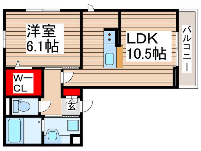 フォレストヴィラ(1LDK/3階)の間取り写真