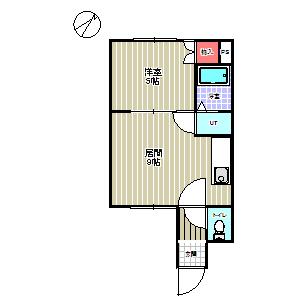 BE-CLUB(1LDK/1階)の間取り写真