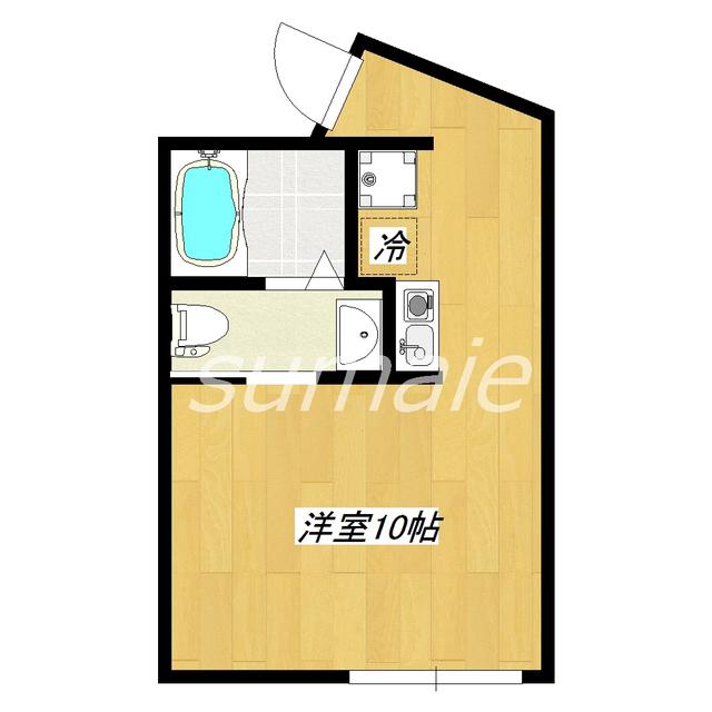 THE TEN(ワンルーム/3階)の間取り写真