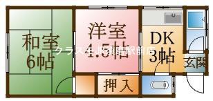 入江文化A棟(2DK/2階)の間取り写真