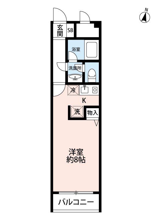 フローリアT(ワンルーム/3階)の間取り写真