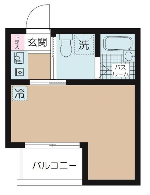 QUPS EKODA(1K/2階)の間取り写真