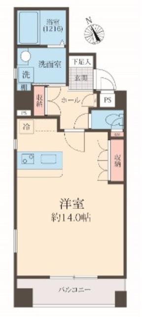 伊藤ビル(ワンルーム/6階)の間取り写真