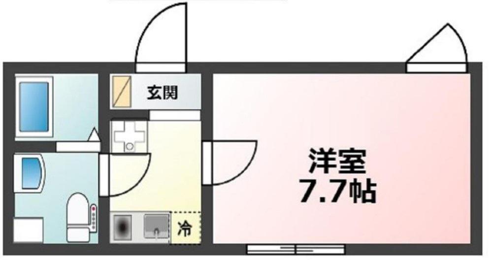 GLANZ文京千駄木 302(1K/2階)の間取り写真