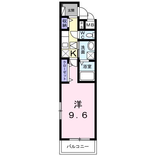 ＪＲ横浜線 片倉駅 徒歩8分 3階建 築5年(1K/1階)の間取り写真