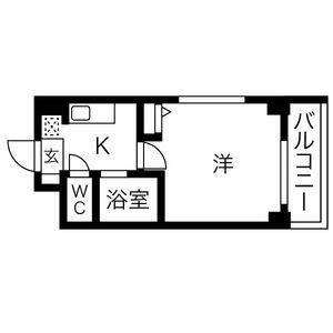 スカイコートヌーベル新宿落合(1K/7階)の間取り写真