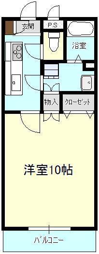 アメニティーコートつくば(1K/2階)の間取り写真