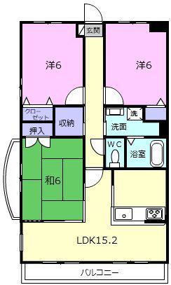 ラフィネ(3LDK/2階)の間取り写真