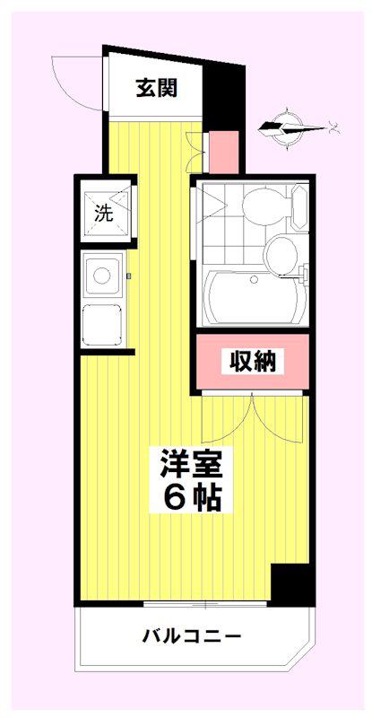 ホーユウコンフォルト西川口(ワンルーム/4階)の間取り写真