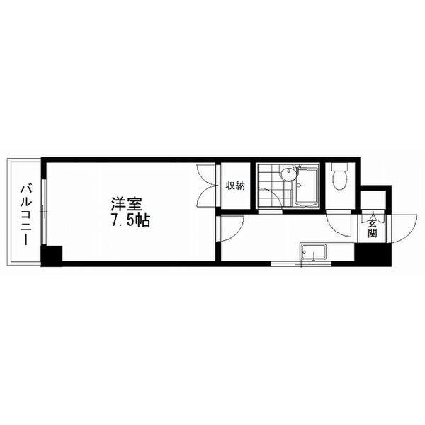 リバティープラザ東堀II(1K/3階)の間取り写真