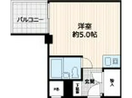 トニーハイツ(ワンルーム/5階)の間取り写真