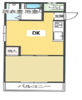 マルニコーポB(1DK/1階)の間取り写真