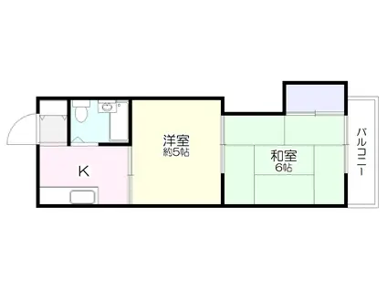 グレイスマサヨシ(2K/2階)の間取り写真