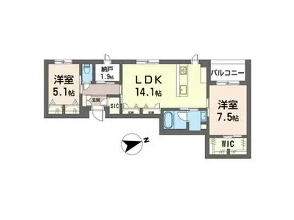 ブルームステージ(2SLDK/2階)の間取り写真