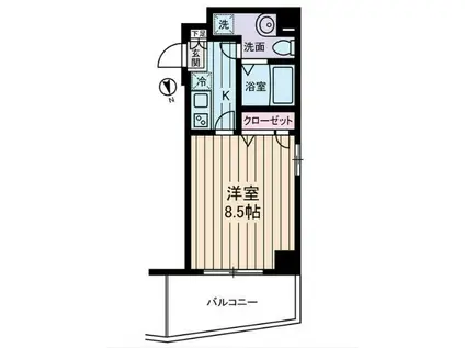 フェニックスII・アムス亀戸(1K/5階)の間取り写真