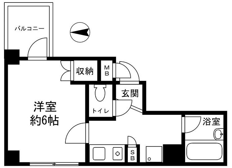 エンジェルハイツ(1K/2階)の間取り写真