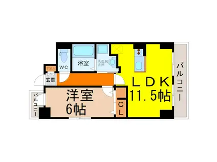 PLANDOOL NAKAMURA(1LDK/1階)の間取り写真