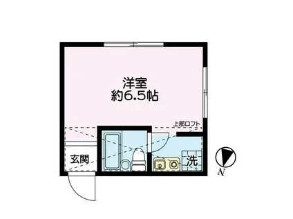 RARA東戸塚(1K/1階)の間取り写真