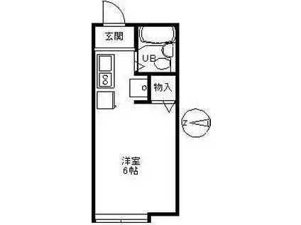 小和田ハウス(1K/1階)の間取り写真