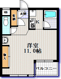 リーブル千種(1K/5階)の間取り写真