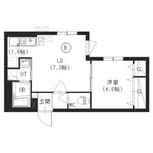 サンステージ二十四軒1-2(1LDK/3階)の間取り写真