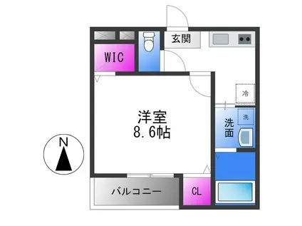フジパレス高井田本通(1K/2階)の間取り写真