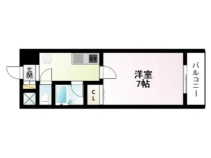 スカーレット江坂(1K/8階)の間取り写真