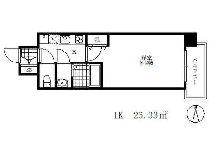 リヴィアスコウベソレイユ(1K/3階)の間取り写真