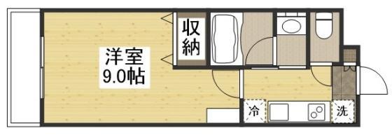S-1大元駅前(1K/5階)の間取り写真